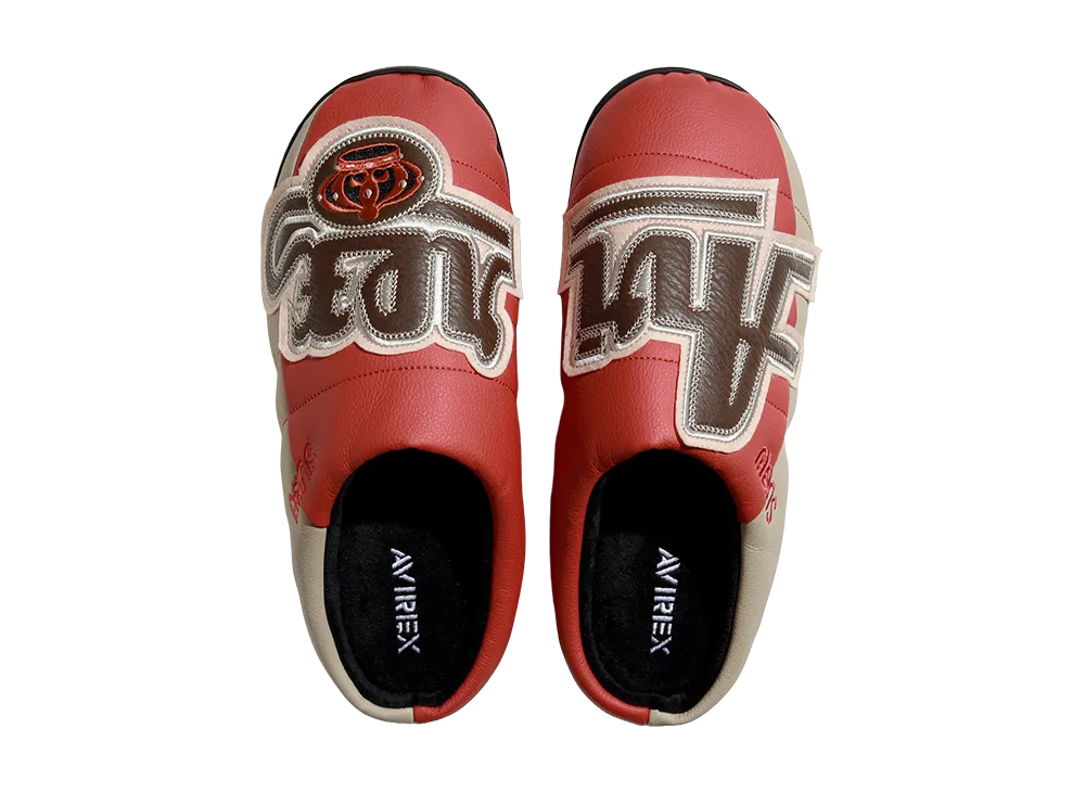 AVIREX x SUBU Vegan Leather Sandals "The Kings/Red"