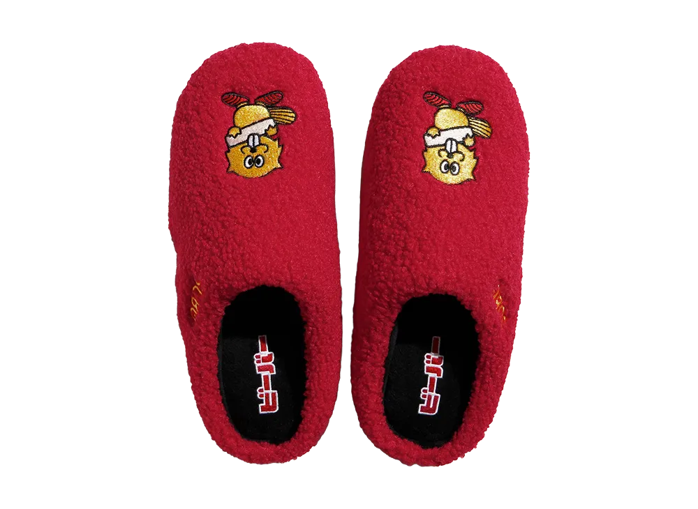 Hokuriku Confectionery Beaver x SUBU Boa Sandals "Red"