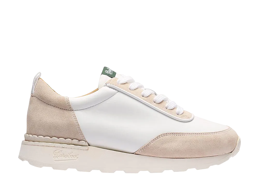 Paraboot Women's Cosmos "Lisse blanc/velours nude"