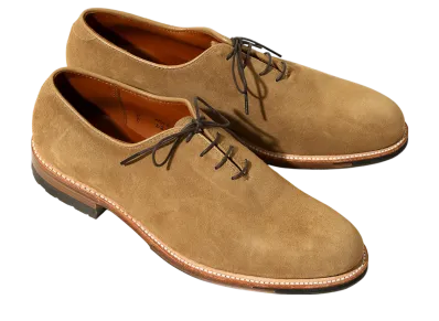 Engineered Garments x ALDEN Wholecut Plain Toe Oxford "Suede Tan"