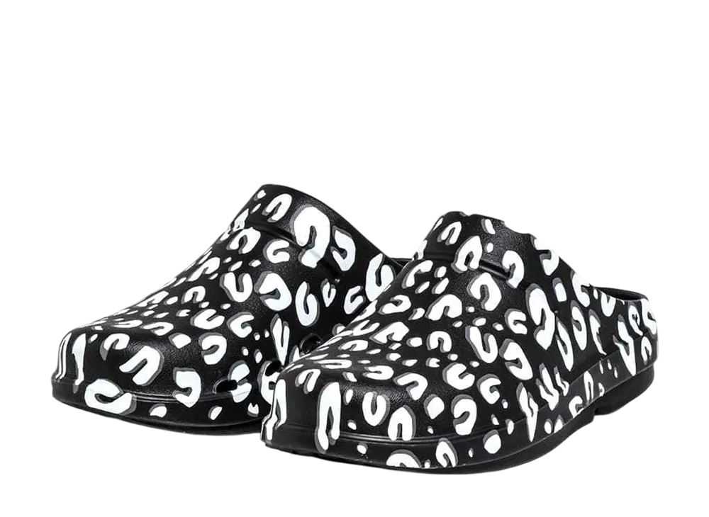 TAKAHIROMIYASHITATheSoloist. x OOFOS Clog "Leopard Black"