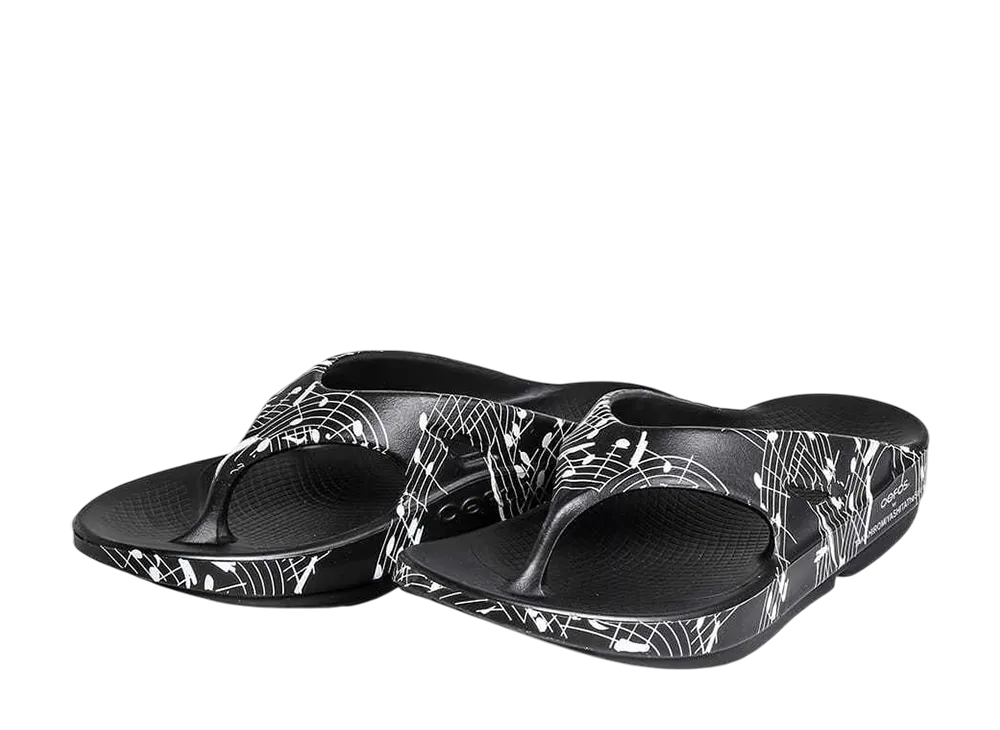 TAKAHIROMIYASHITATheSoloist. x OOFOS Flip-Flop "Music Note Black"