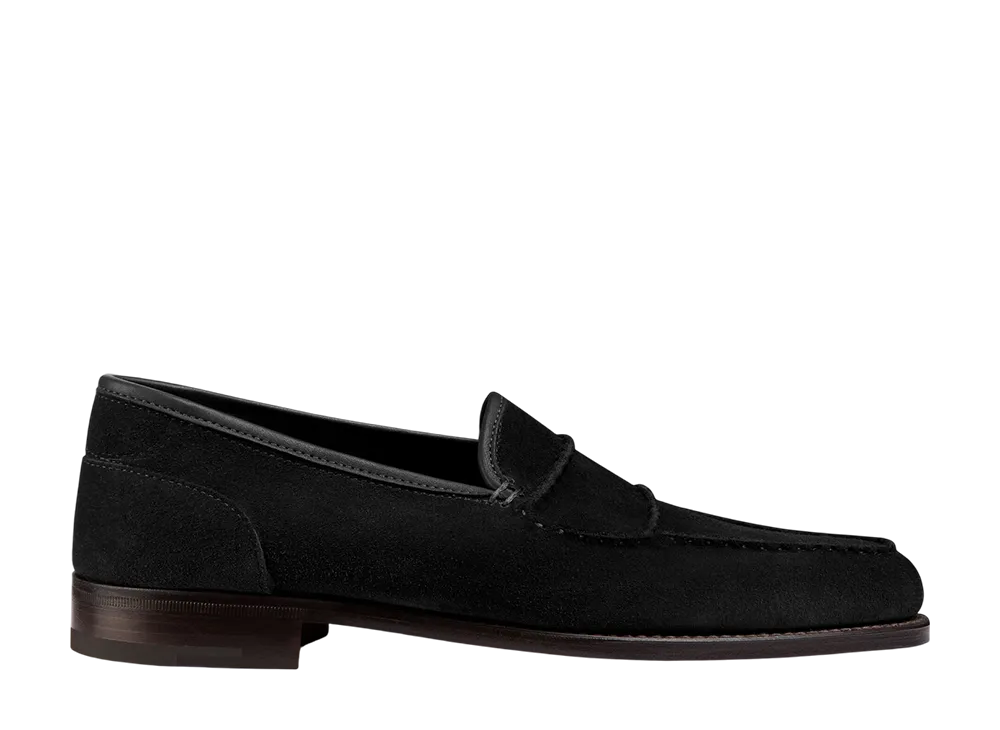 JOHN LOBB Bath "Black Suede"
