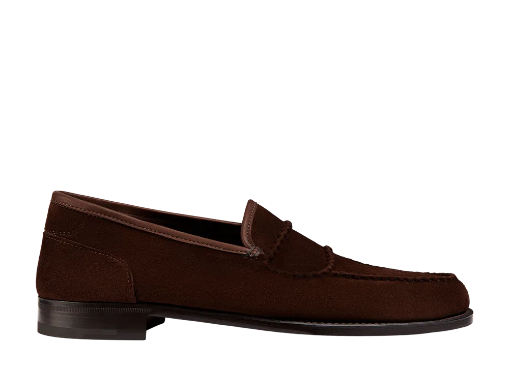JOHN LOBB Bath "Dark Brown Suede"