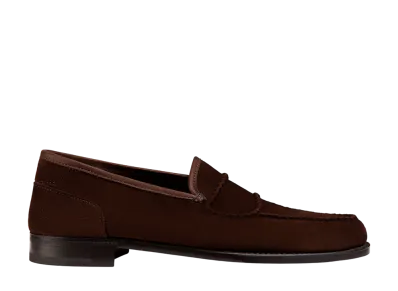 JOHN LOBB Bath "Dark Brown Suede"