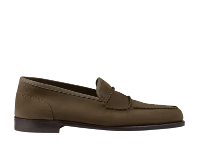 JOHN LOBB Bath "Olive Suede"
