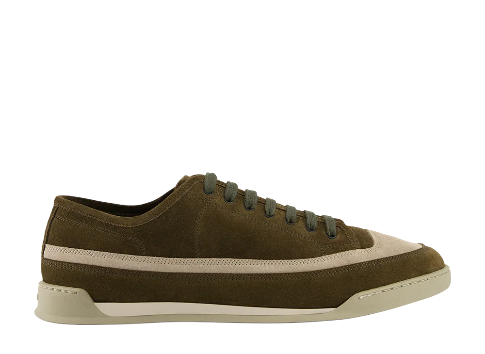 JOHN LOBB Court "Olive/Ardesia Suede"
