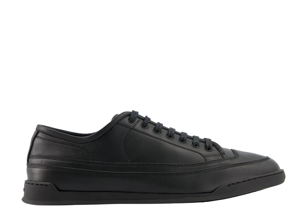 JOHN LOBB Court "Black Natural Calf"