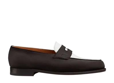 JOHN LOBB Lopez "Charcoal/Bianco Suede/Dune Calf"