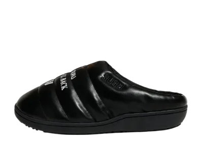 POLYTERU × SUBU Padded Slippers "Black/Lettering"