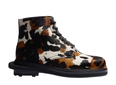 sacai x J.M.Weston Worker Boot "Cow Print"
