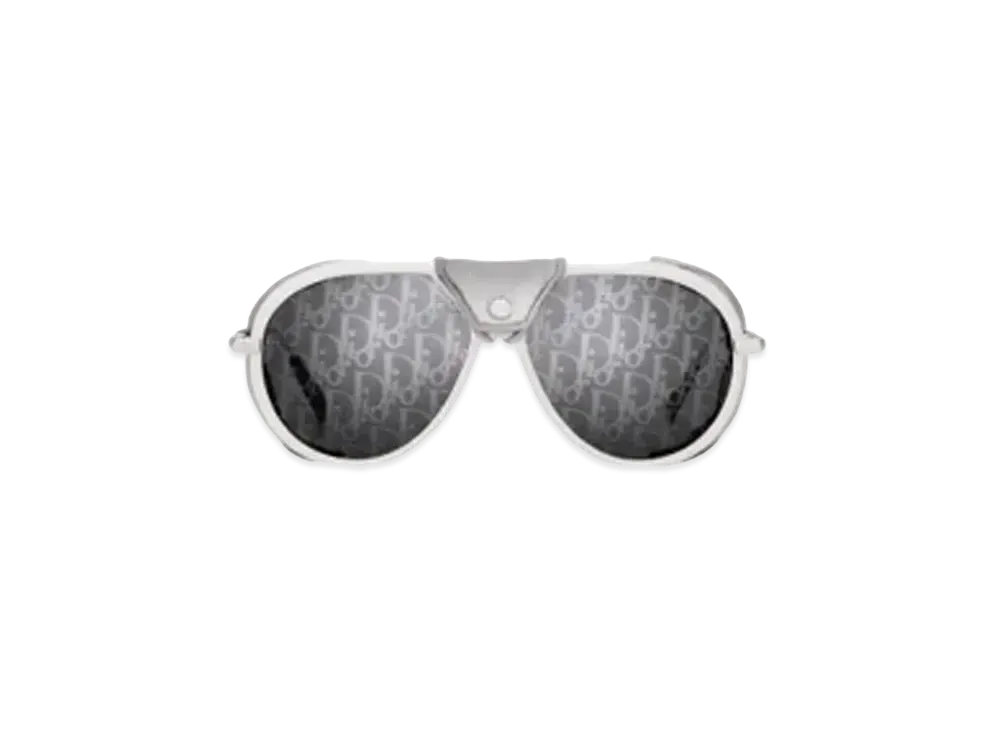 Dior DiorIORSNOW A1I Dior Oblique Mirrored Glacier Sunglasses "White/Silver"