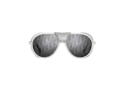Dior DiorIORSNOW A1I Dior Oblique Mirrored Glacier Sunglasses "White/Silver"