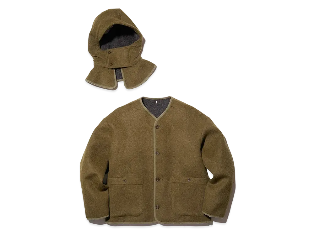 snow peak Double face Cardigan "Khaki"