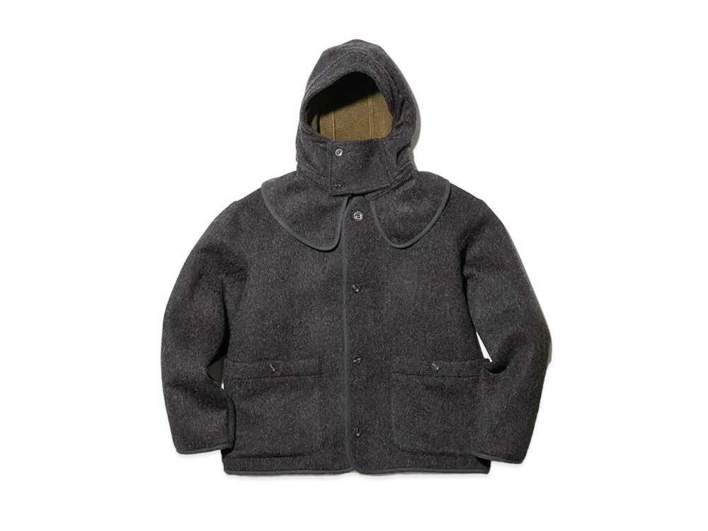 snow peak Double face Cardigan "Dark Grey"