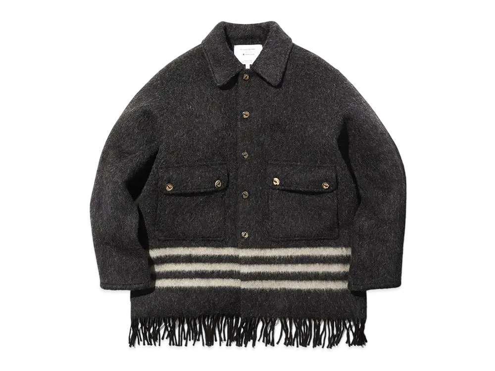snow peak Fringe Blanket Jacket "Dark Grey"