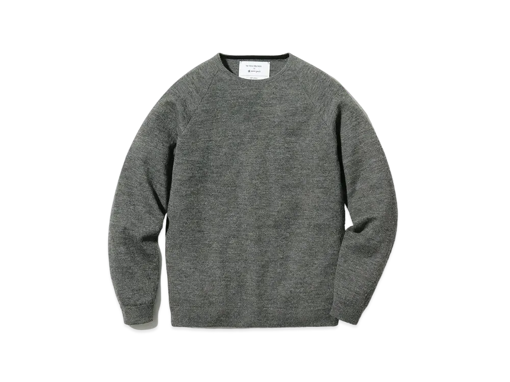 snow peak Raglan Crew Neck Knit Sweater "Grey"