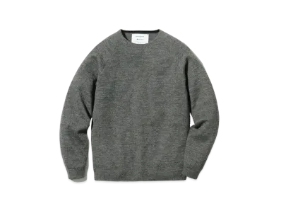 snow peak Raglan Crew Neck Knit Sweater "Grey"
