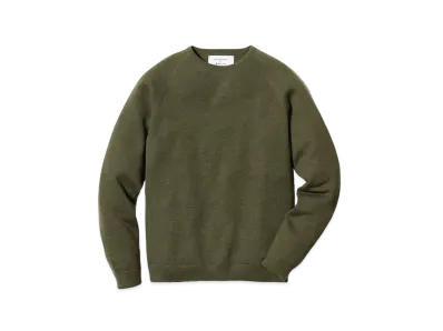 snow peak Raglan Crew Neck Knit Sweater "Khaki"