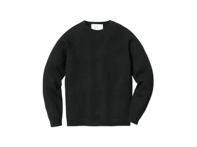 snow peak Raglan Crew Neck Knit Sweater "Black"