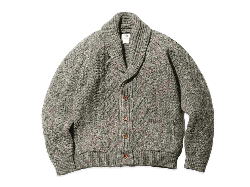 snow peak Alpaca Knit Cardigan "Grey"