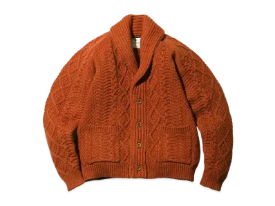 snow peak Alpaca Knit Cardigan "Maroon"