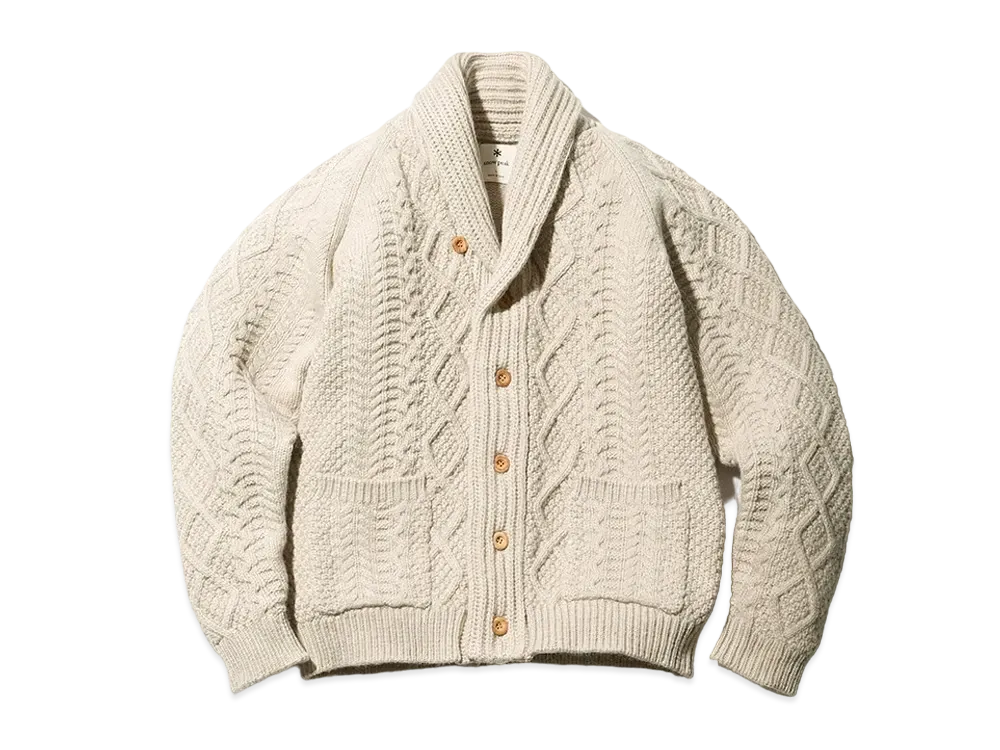 snow peak Alpaca Knit Cardigan "Ecru"
