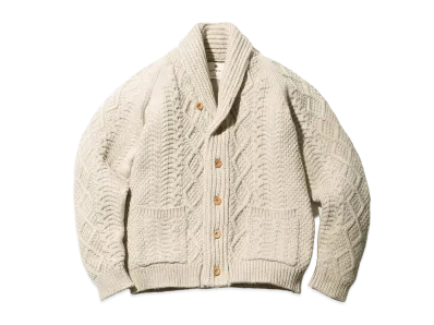 snow peak Alpaca Knit Cardigan "Ecru"