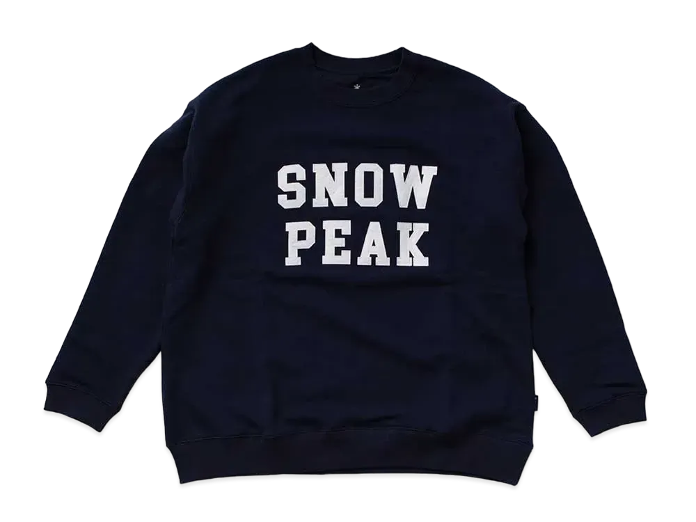 snow peak Felt Logo Sweatshirt Pullove "Navy"