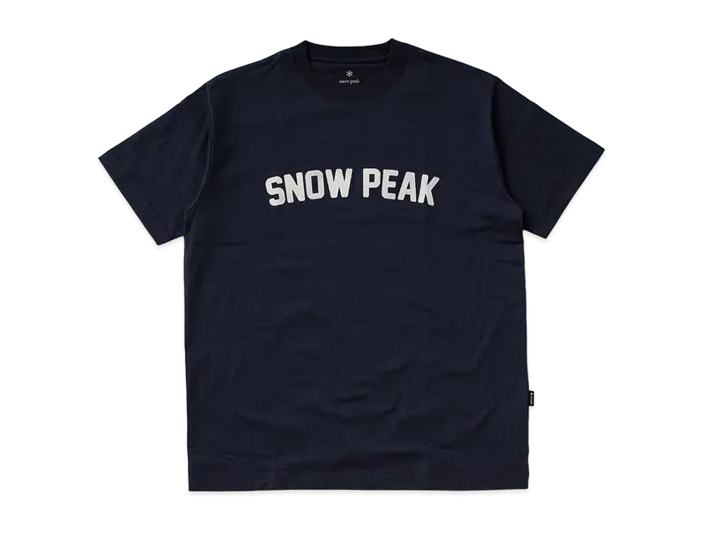 snow peak Felt Logo T shirt "Navy"