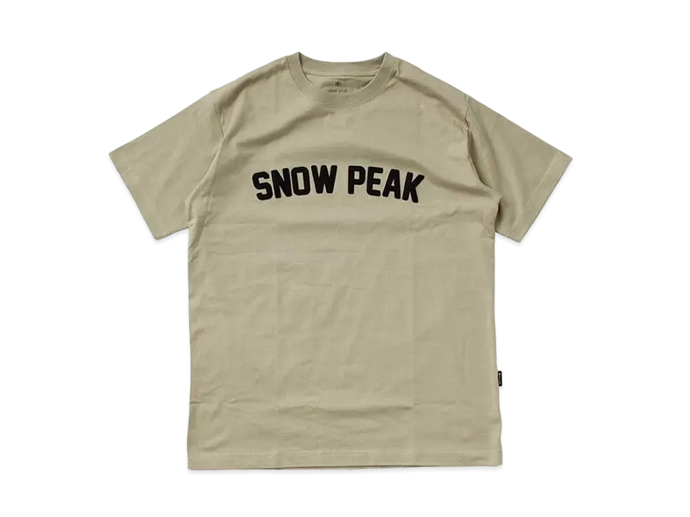 snow peak Felt Logo T shirt "Beige"