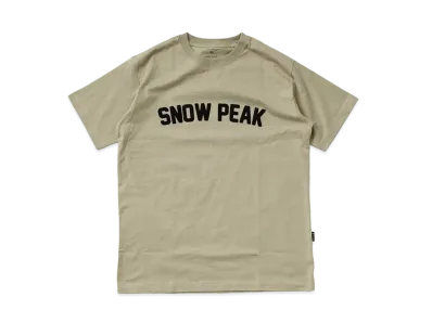 snow peak Felt Logo T shirt "Beige"
