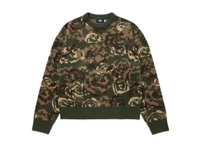 SOL soonerorlater Camo Jacquard Knit Sweater "Green"