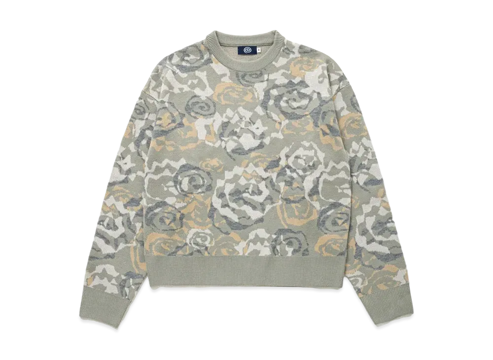 SOL soonerorlater Camo Jacquard Knit Sweater "Gray"