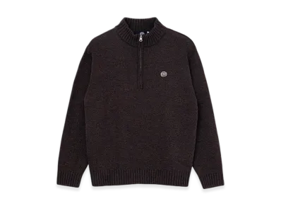 SOL soonerorlater Halfzip Knit Sweater "Brown"
