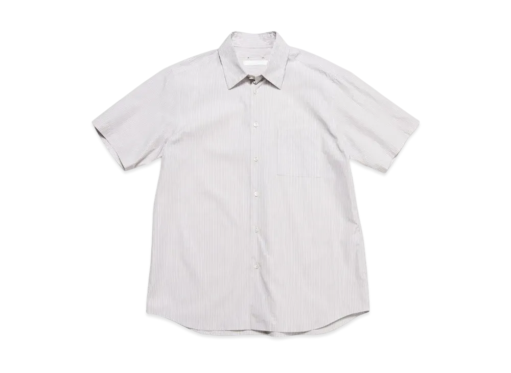 SOPHNET. Stripe Regular Fit S/S Shirt "Gray Stripe"