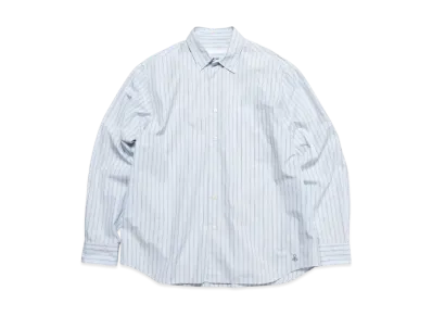 SOPHNET. Stripe Relax Fit Shirt "Blue Stripe"