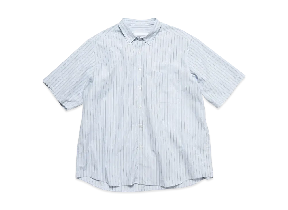 SOPHNET. Stripe Relax Fit S/S Shirt "Blue Stripe"