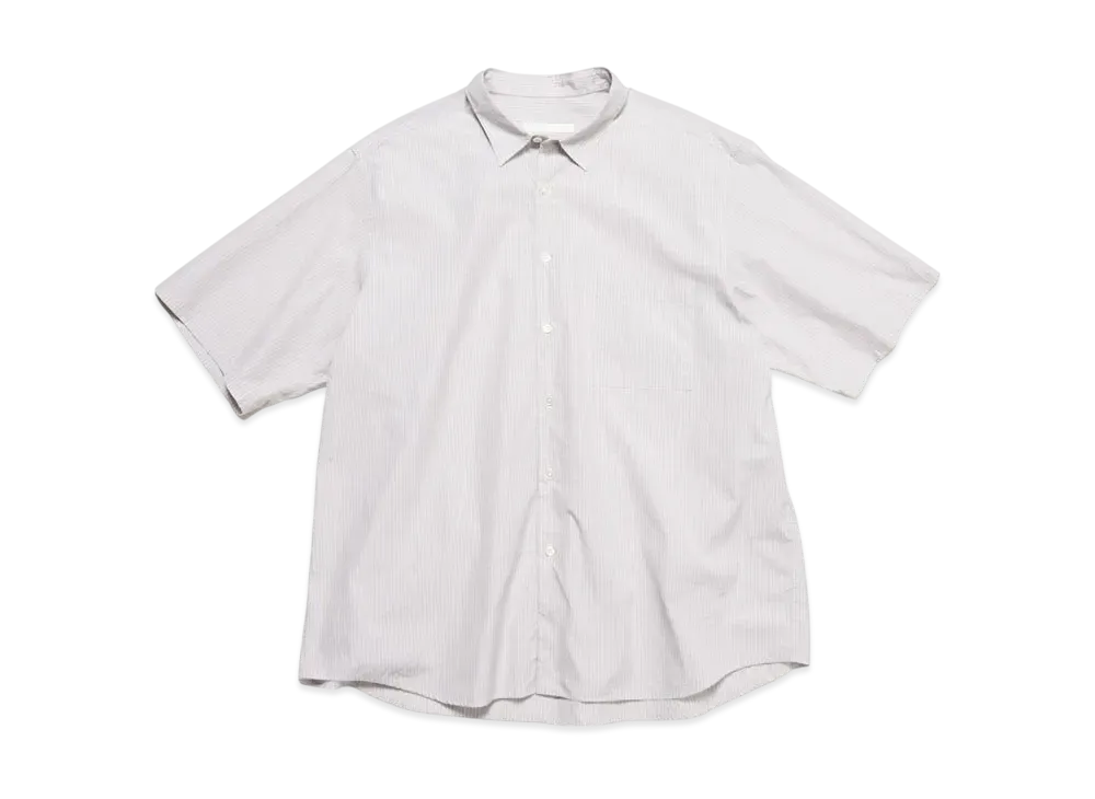 SOPHNET. Stripe Relax Fit S/S Shirt "Gray Stripe"