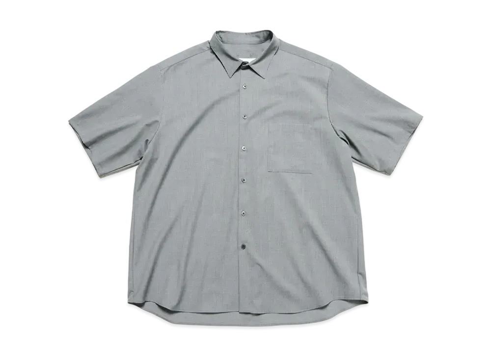 SOPHNET. Summer Stretch Wool S/S Shirt "Gray"