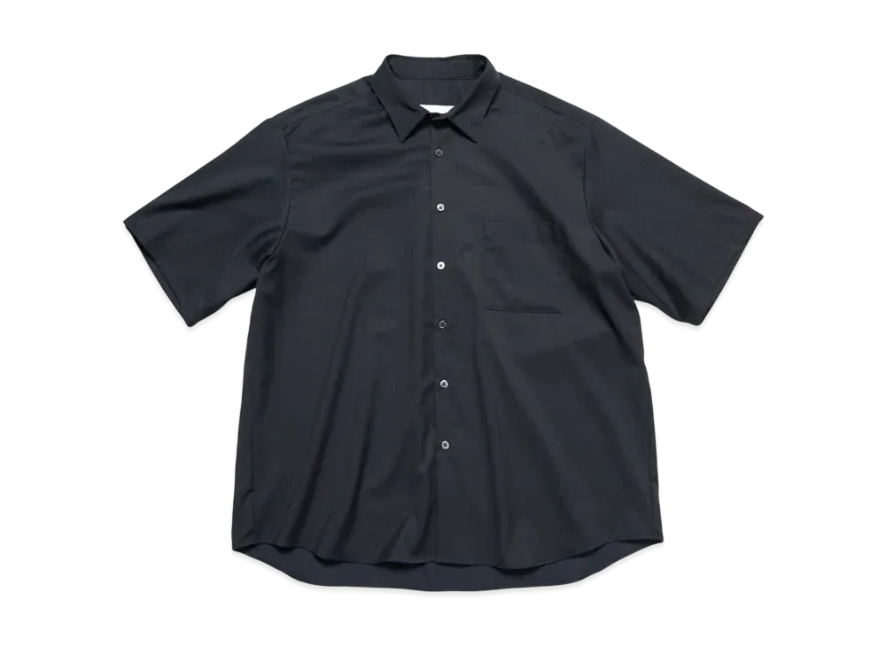 SOPHNET. Summer Stretch Wool S/S Shirt "Navy"