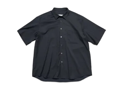 SOPHNET. Summer Stretch Wool S/S Shirt "Navy"