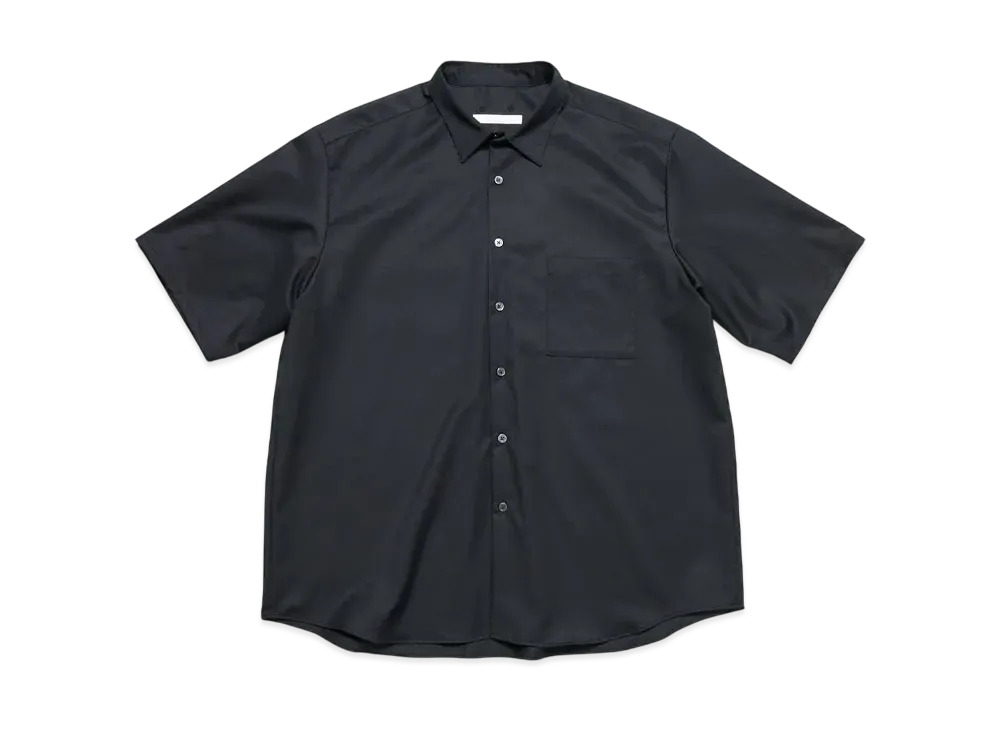 SOPHNET. Summer Stretch Wool S/S Shirt "Black"