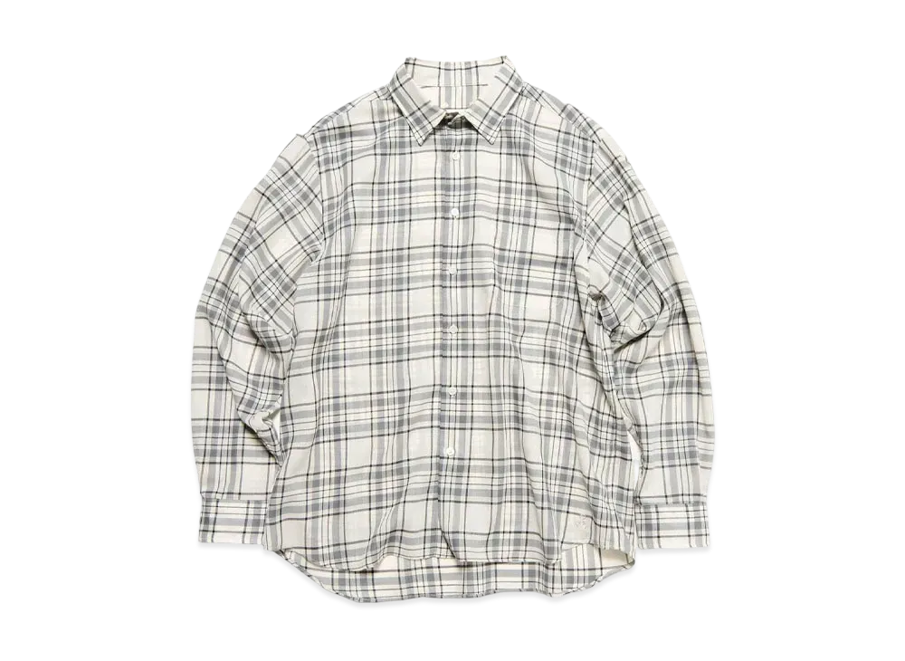 SOPHNET. Summer Wool Check Shirt "White"