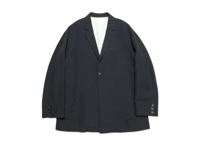 SOPHNET. Linen Wool Relax Fit 1Button Blazer "Black"
