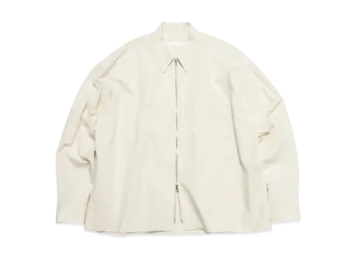 SOPHNET. Organic Cotton Zip Shirt "White"