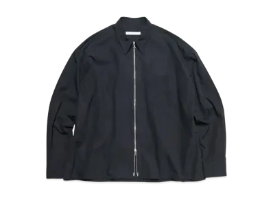 SOPHNET. Organic Cotton Zip Shirt "Black"