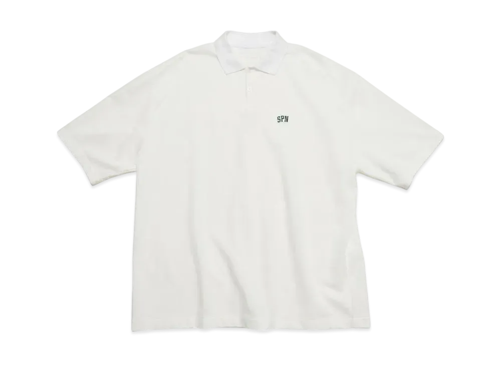 SOPHNET. SPN Wappen Oversized Polo "White"