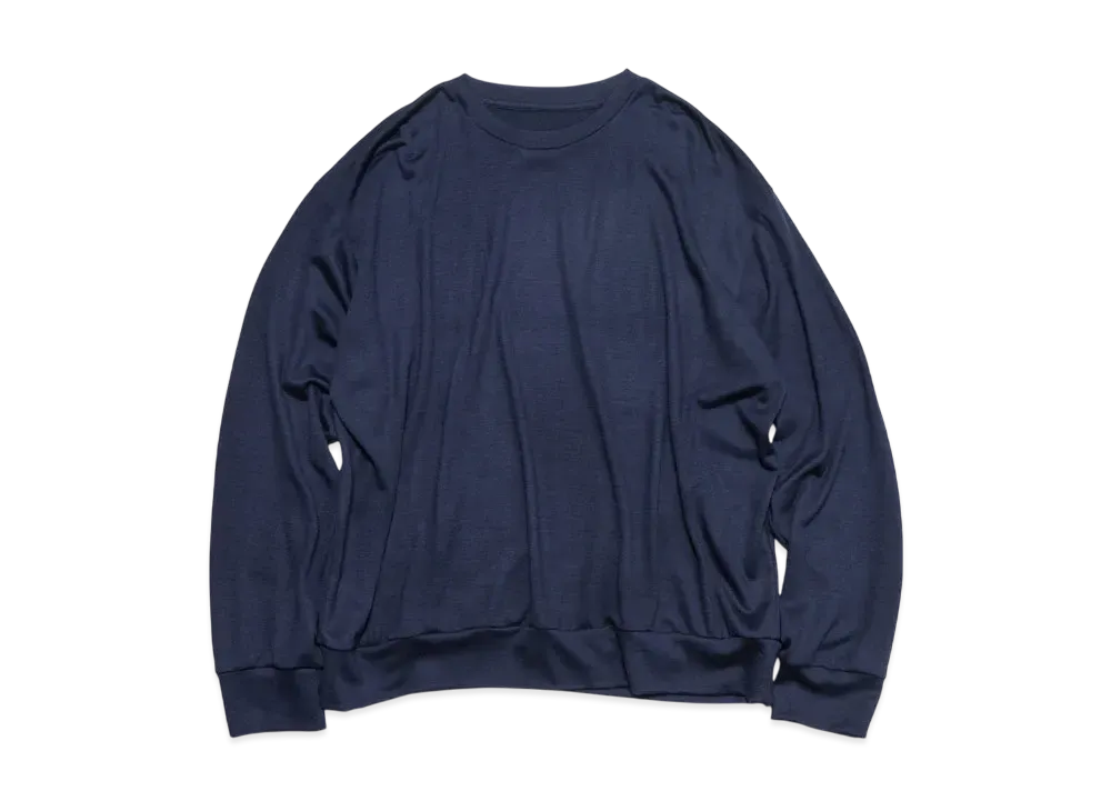 SOPHNET. Washable Wool L/S Top "Navy"