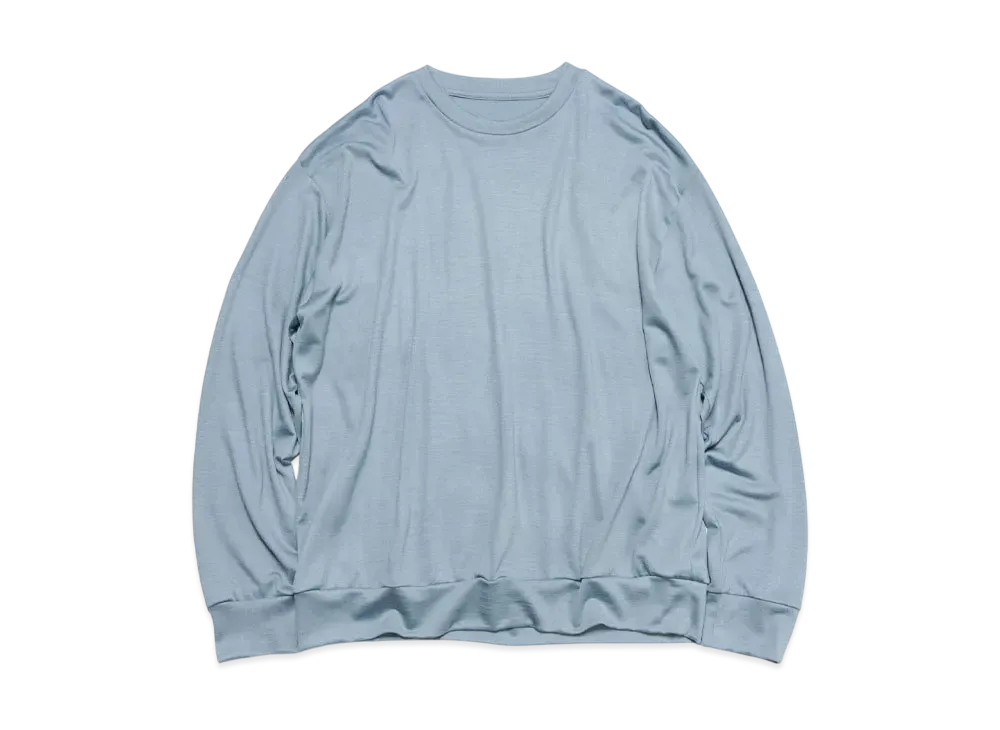 SOPHNET. Washable Wool L/S Top "Light Blue"